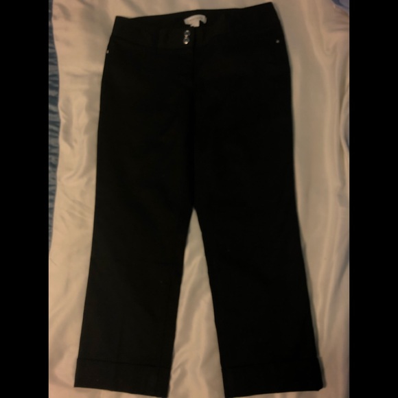 Whitehouse black Market Black dressy capri jeans - Picture 1 of 3